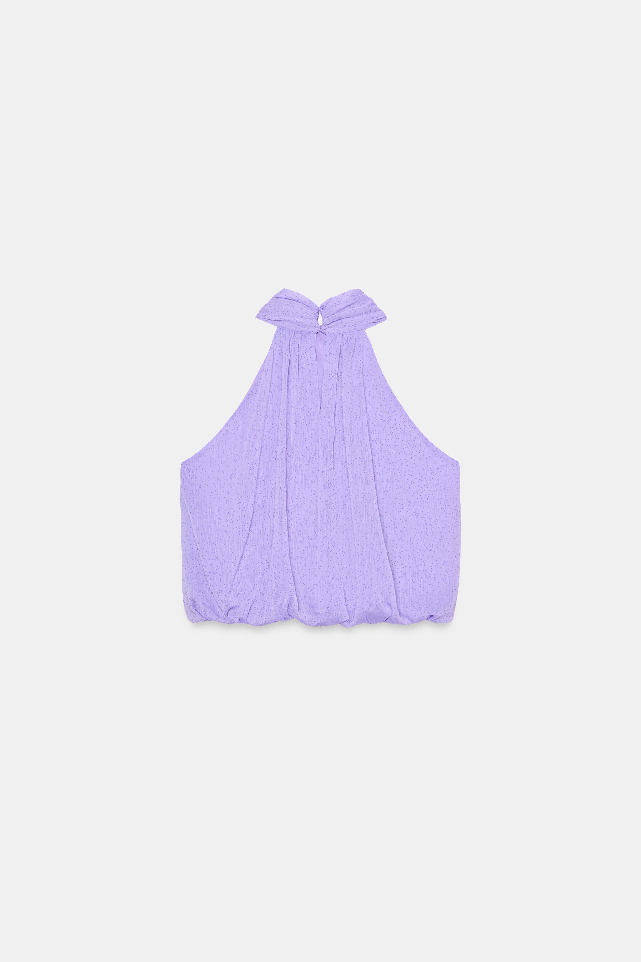 TOP HALTER BOULE À POIS