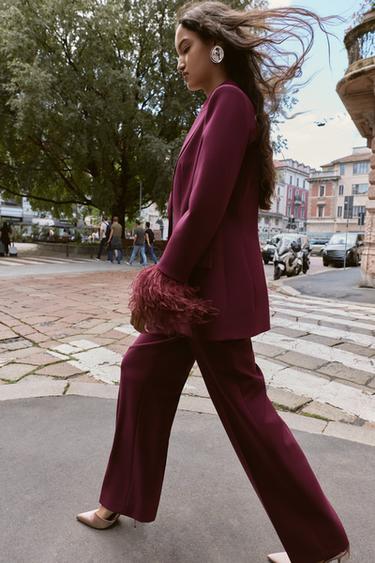 PANTALON DROIT - Bordeaux de Zara - Image 2