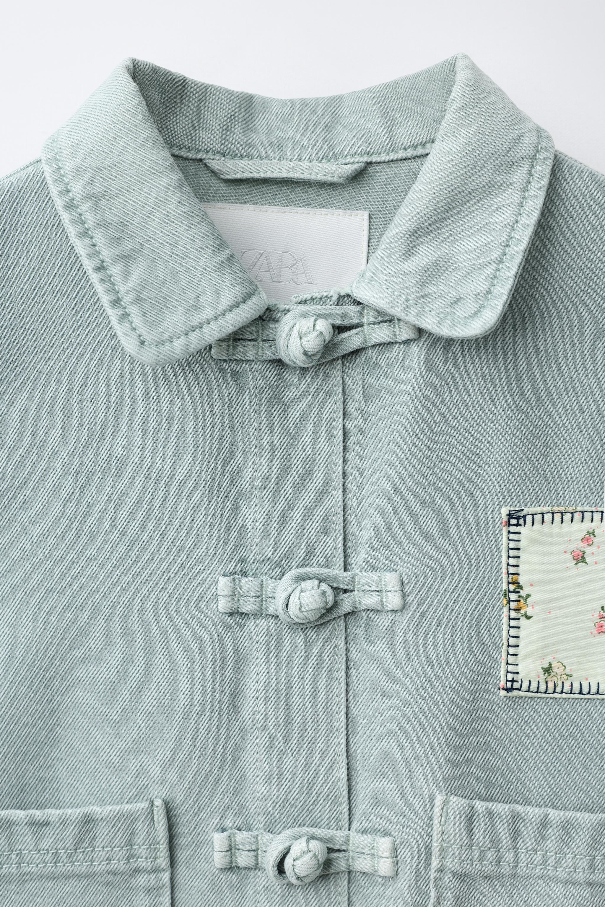 Детские куртки Zara PATCHWORK TWILL JACKET — фото 3