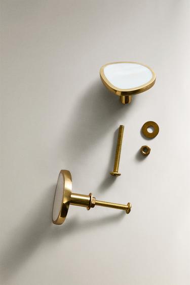 LOT DE BOUTONS MEUBLE EN NACRE IRRÉGULIERS (LOT DE 2) - Blanc de Zara - Image 2