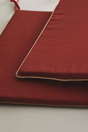 CONTRAST BENCH SEAT CUSHION - Reddish by Zara