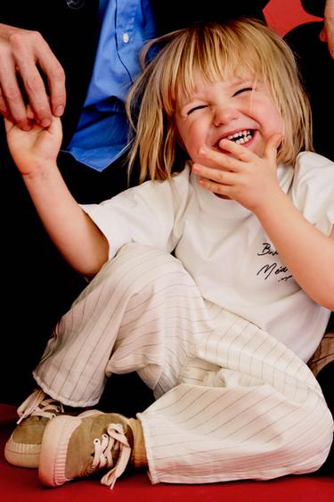 ЗРУЧНІ СМУГАСТІ ШТАНИ - Сіровато-бежевий колір Zara