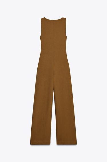 INTERLOCK JUMPSUIT - Ochre by Zara - Image 5