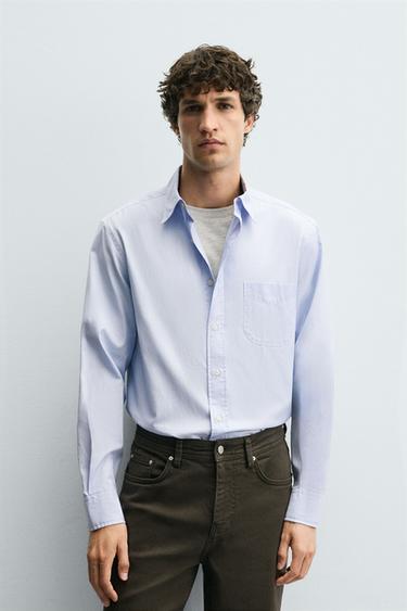 REGULAR FIT STRIPED SHIRT - striped by Zara