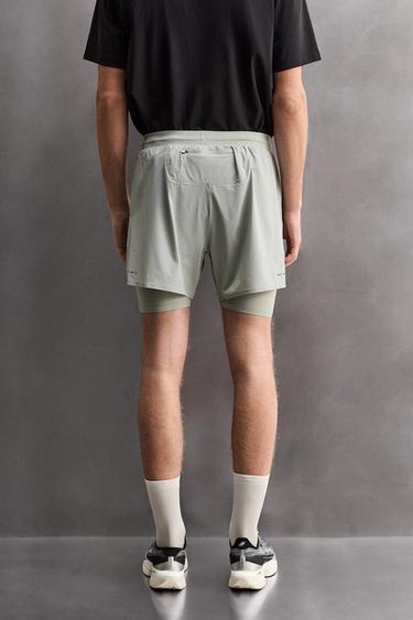 SHORT DE RUNNING 2 EN 1 - Gris perle de Zara - Image 2