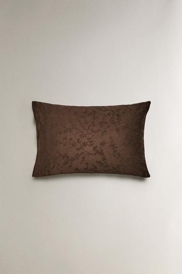 COTTON AND LINEN PILLOWCASE - Brown by Zara - Image 3