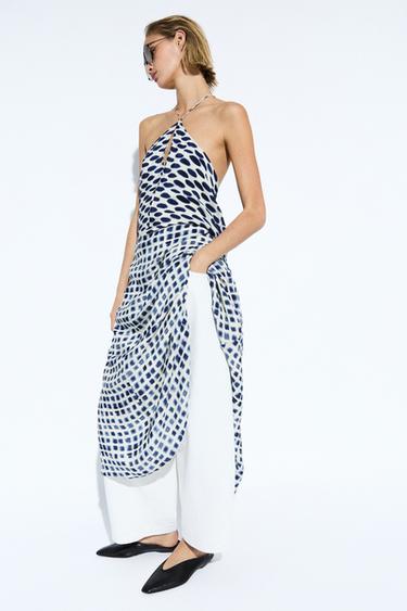 Jeans barrel fit detalle costuras - Blanco roto de Zara
