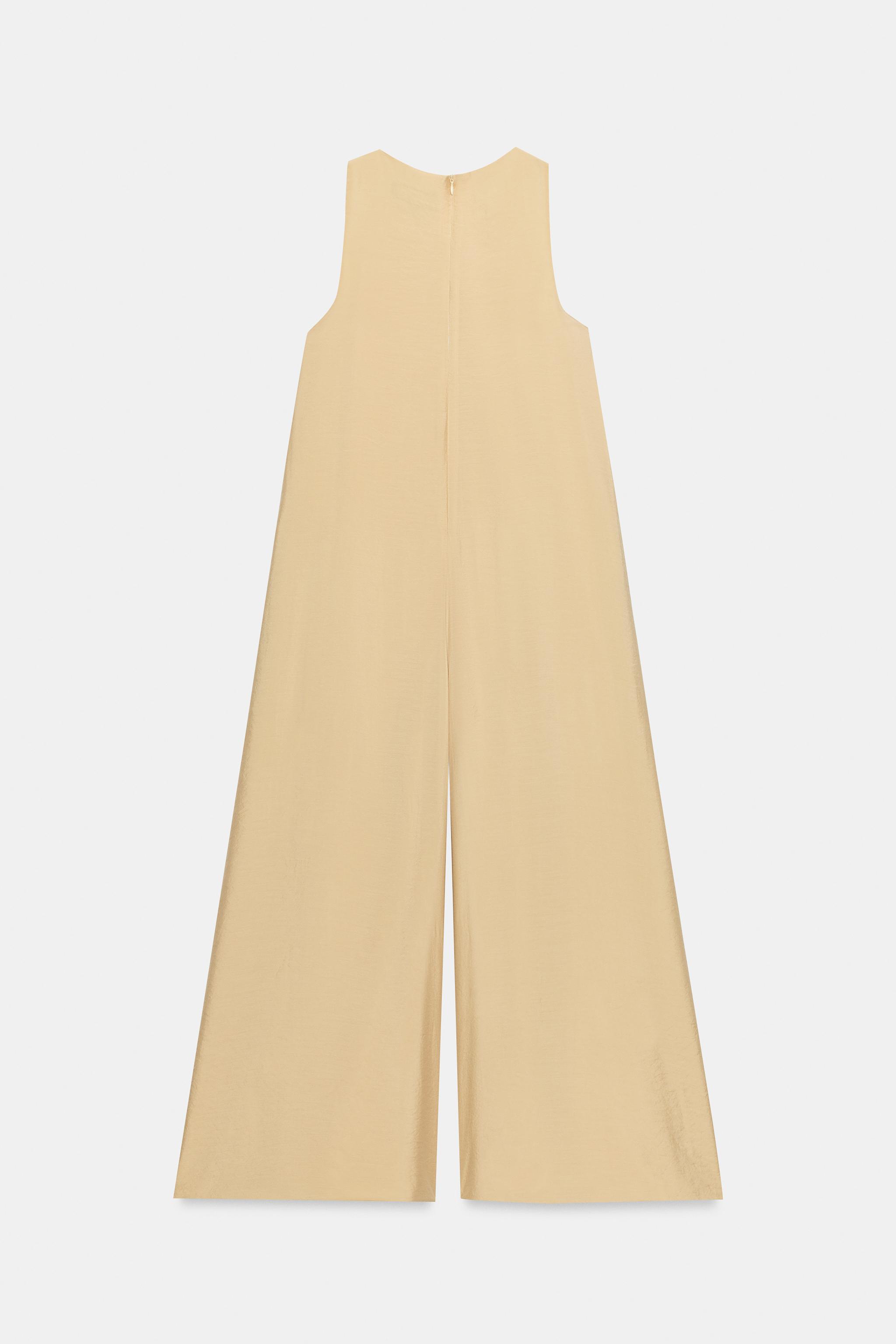 Женские комбинезоны Zara FLOWY LONG JUMPSUIT — фото 3