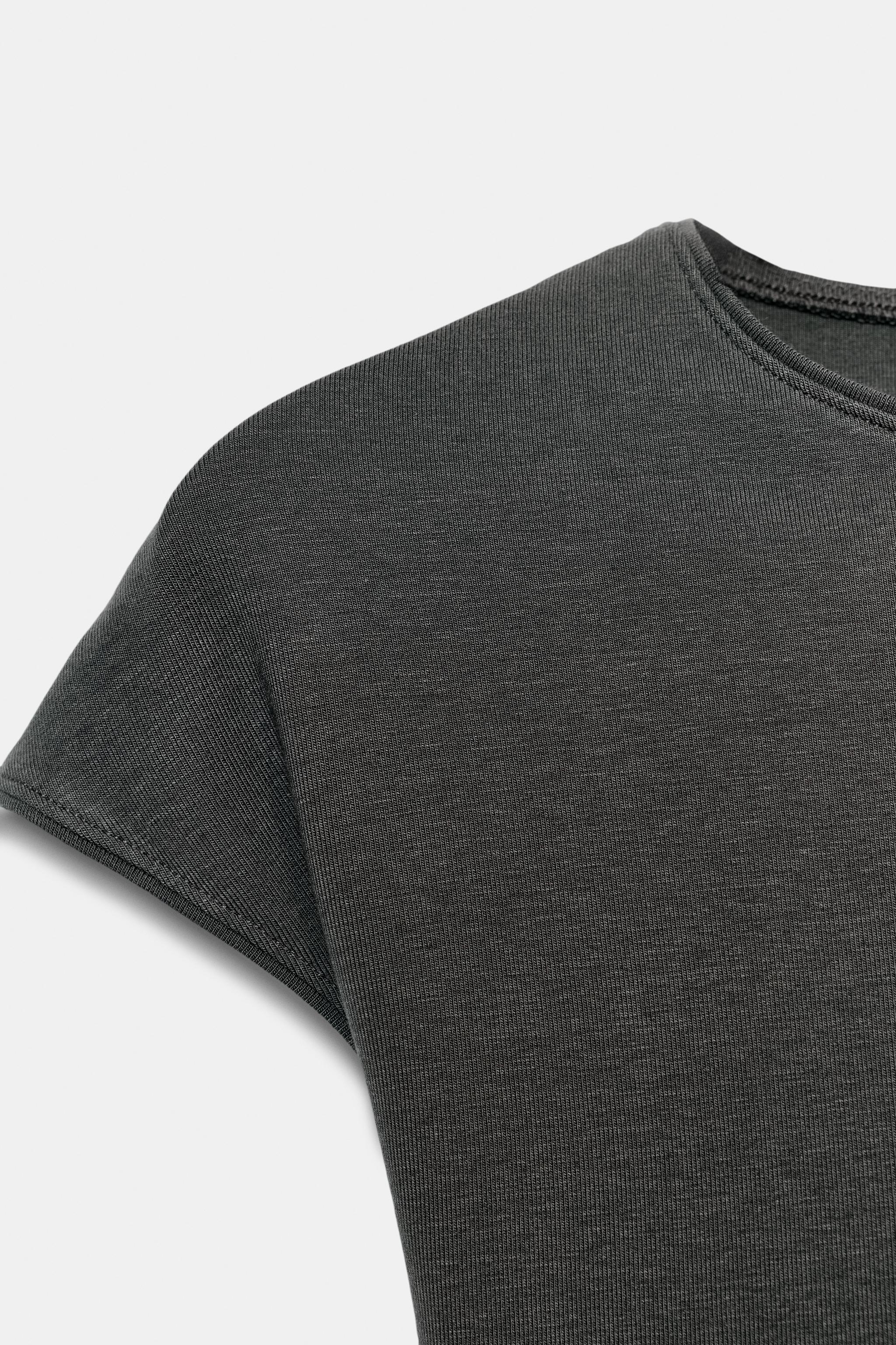 CROPPED SHORT SLEEVE T-SHIRT