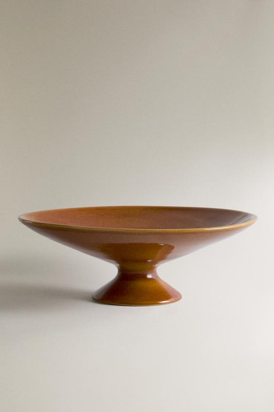 BOL DÉCORATIF EN CÉRAMIQUE MARRON - Marron de Zara - Image 0