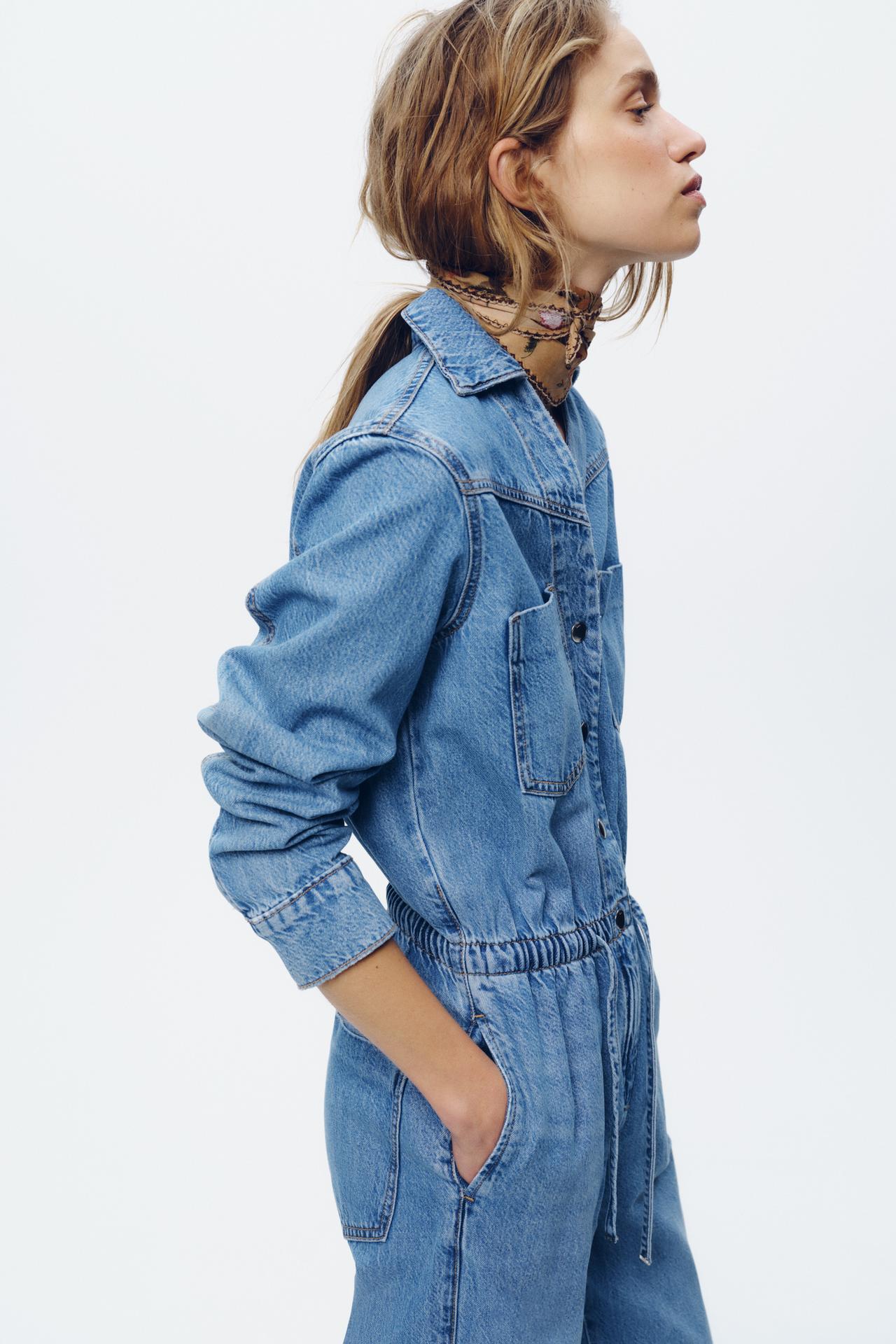 ADJUSTABLE WAIST Z1975 DENIM JUMPSUIT