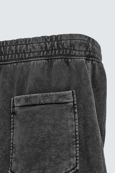 PANTALON DE JOGGING BALLON FIT DÉLAVÉ - Anthracite foncé de Zara - Image 9