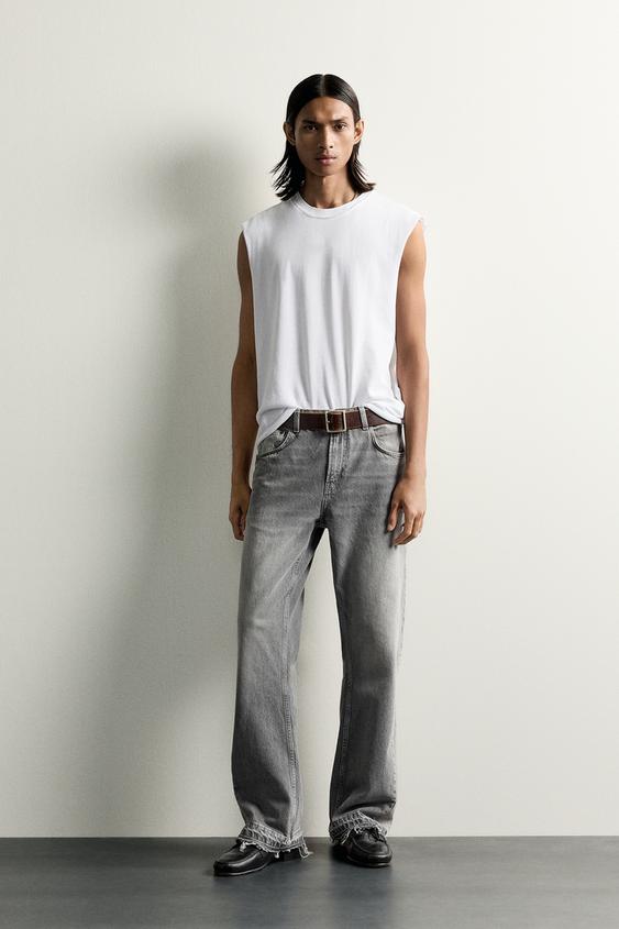 CAMISETA TANK PUNTO ALGODÓN - Blanco de Zara - Imagen 0