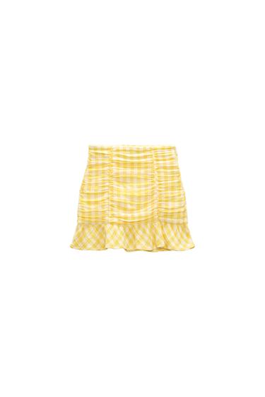 RUCHED MINI SKIRT