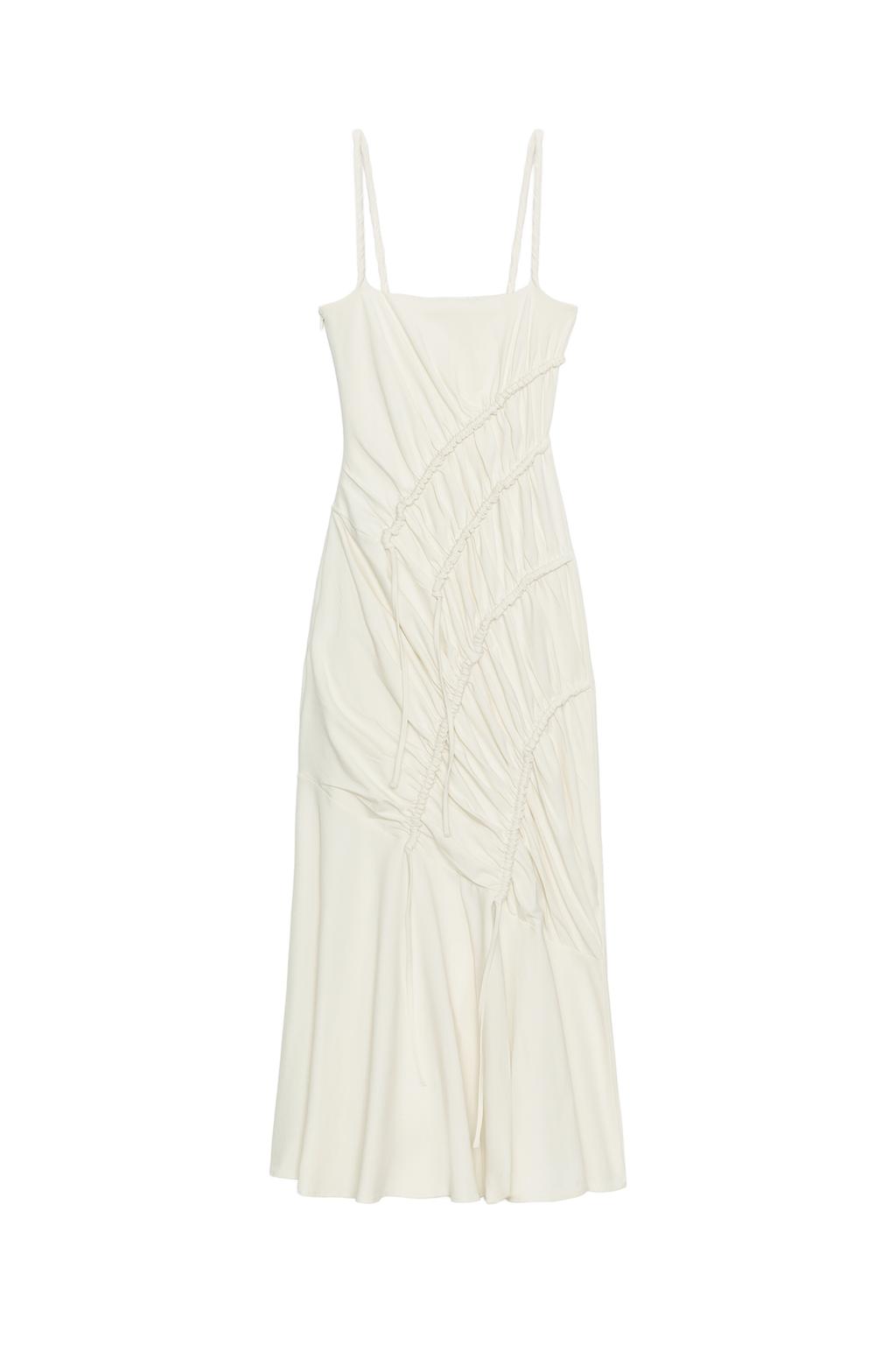 LONG DRAPED DRESS - image 3