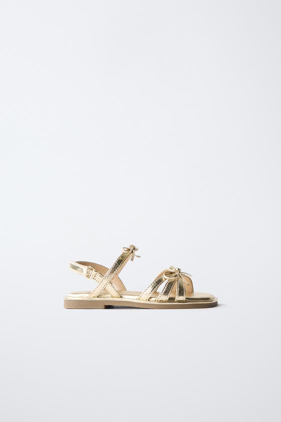 METALLIC SANDALS - Gold by Zara - Image 0