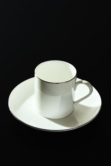 GOLD BONE CHINA COFFEE CUP AND SAUCER - Gold by Zara - Image 5