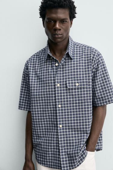 CHEMISE À CARREAUX AVEC POCHE - 981 de Zara - Image 5