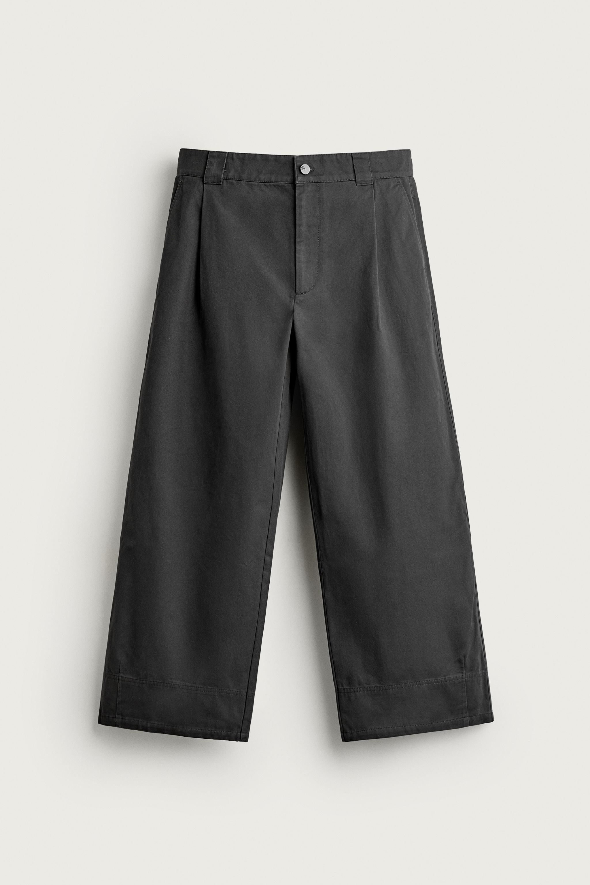 PLEATED WIDE FIT PANTS
