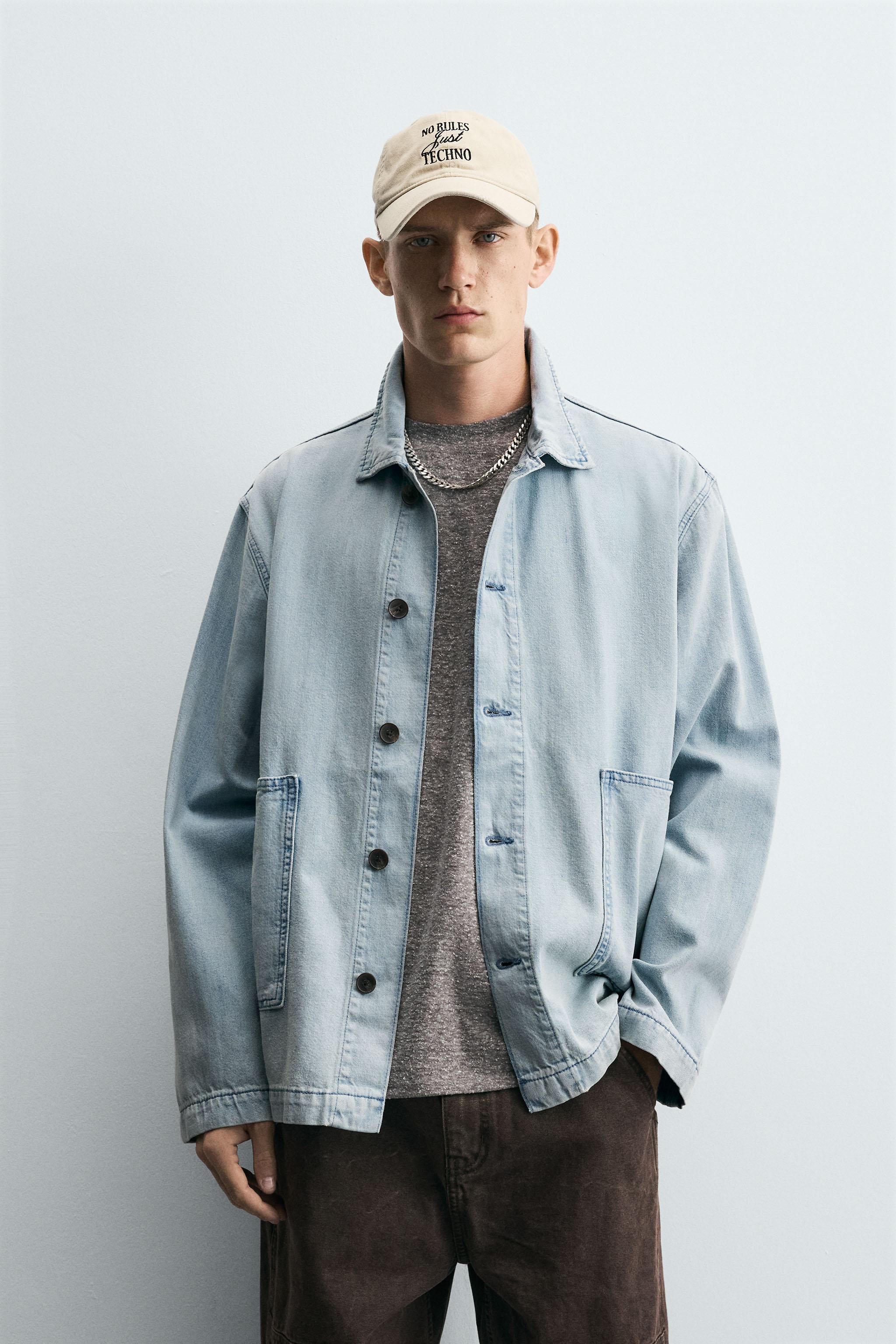 JAQUETA DENIM COM LAVAGEM - Azul-claro | ZARA Brasil