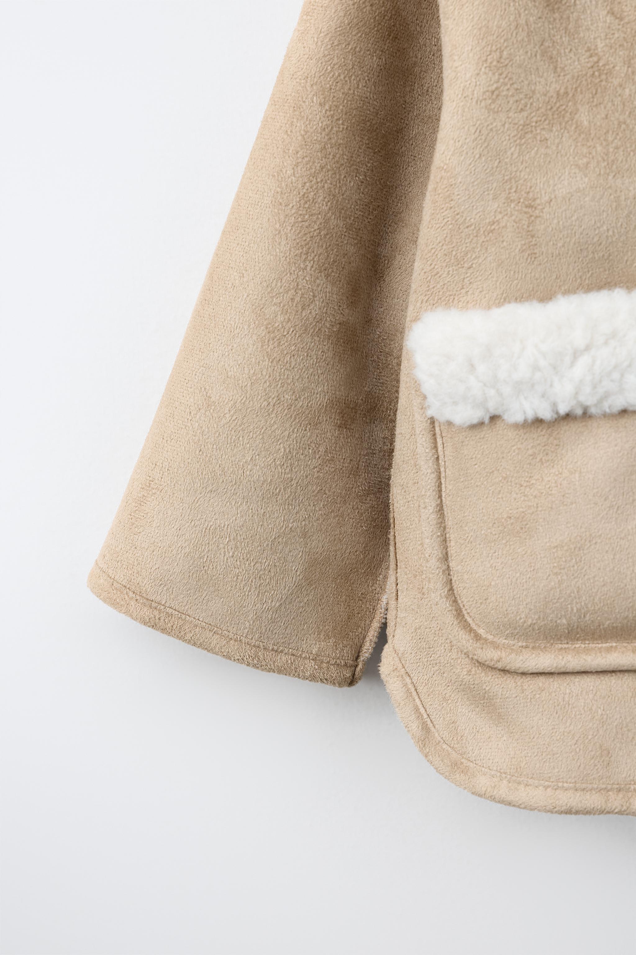 REVERSIBLE FAUX SHEARLING HOODIE JACKET