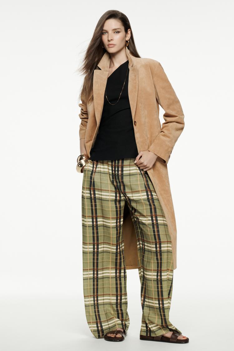 Kalinga Ashok Outfit Con Cappotto A Quadri Cappotto Doppiopetto