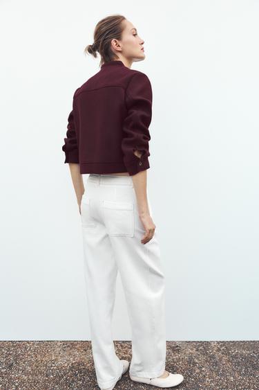 VESTE COURTE DOUCE AU TOUCHER - Bordeaux de Zara - Image 2