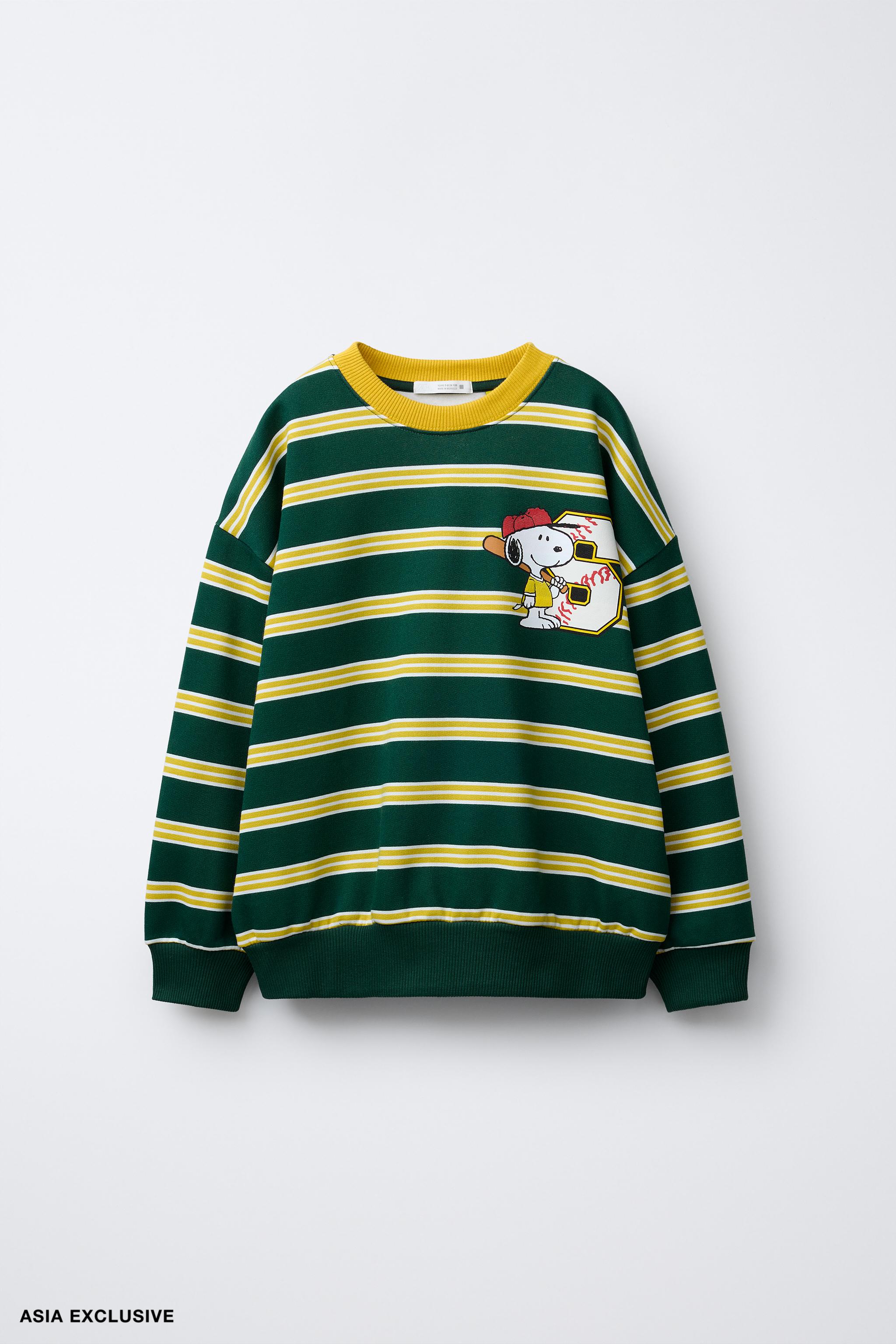 ZARA SNOOPY PEANUTS スウェットシャツ　裏起毛 ZARA NWT sweatshirt snoopy peanuts size 6-9 months | eBay