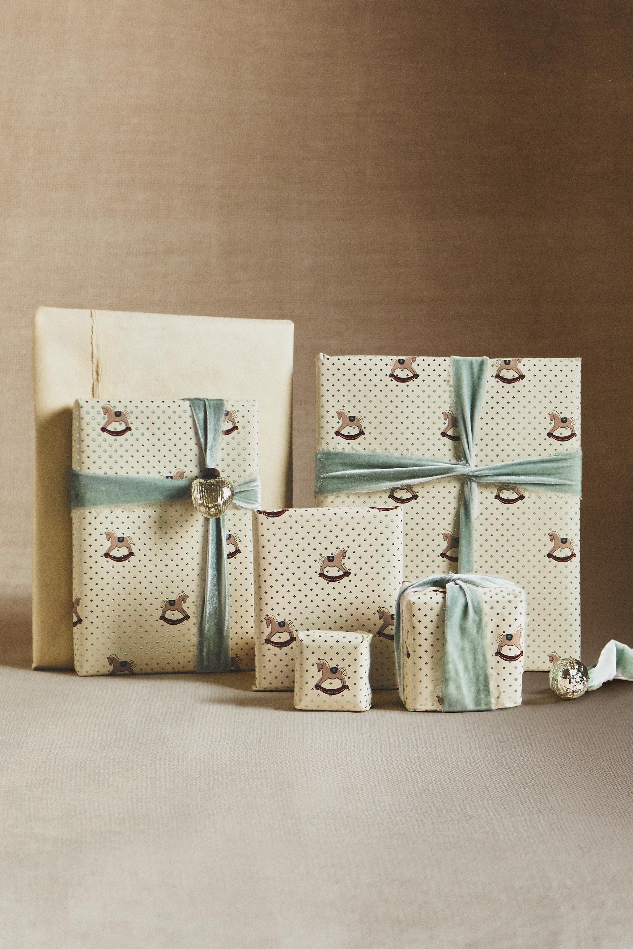 Lot De 6 Feuilles De Papier Cadeau Kraft 70 X 50 Cm De Papier Cadeau