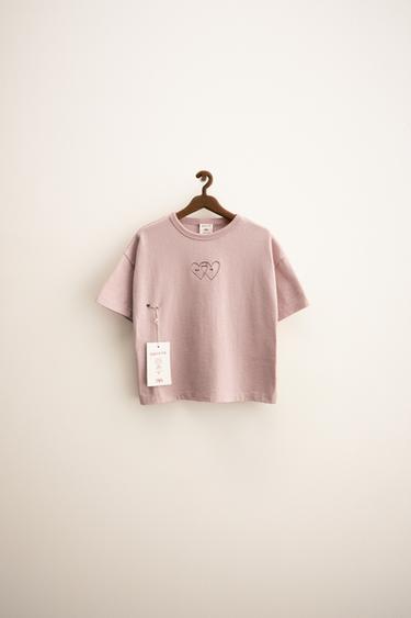 Zara ZARA TIMELESS - ORFAYO © EMBROIDERED T-SHIRT - Pink / Mauve