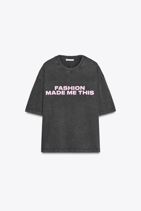 FADED-EFFECT T-SHIRT - Black | ZARA Australia