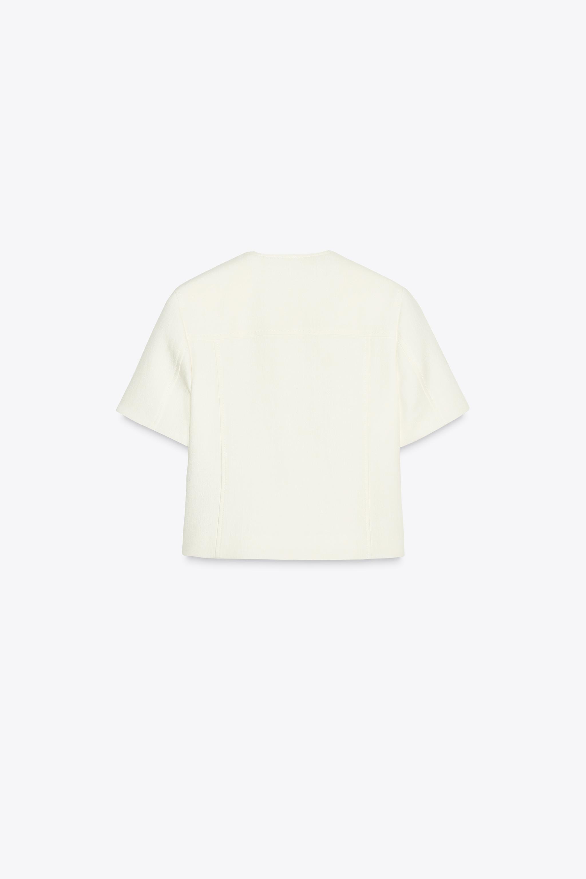 【ZARA】ショートスリーブダブルブレストブレザー 2902/835/712 02902835712-e2.jpg?ts=
