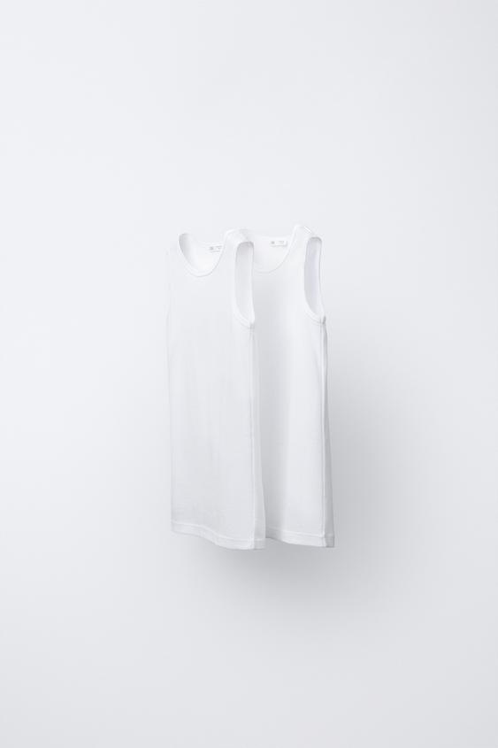 PACK DOS CAMISETAS MANGA SISA - Blanco de Zara - Imagen 0