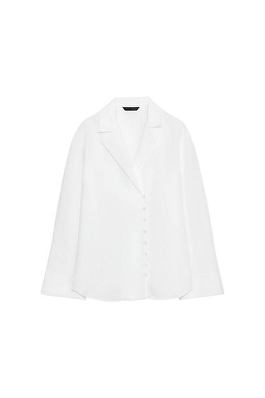 ZW COLLECTION BUTTON-UP SHIRT - White by Zara