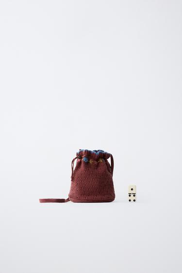 SAC BANDOULIÈRE EN MAILLE FLEURS BRODÉES - Terracota de Zara - Image 5