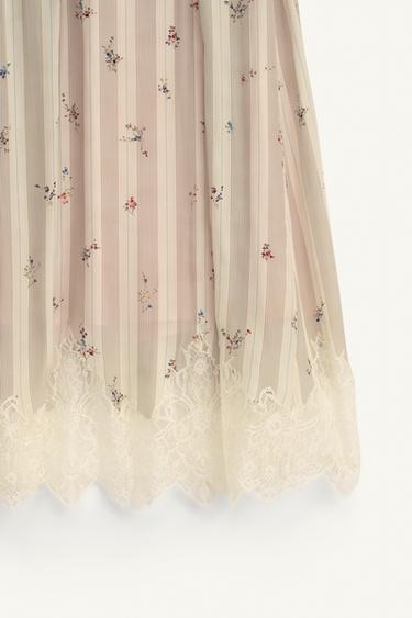 JUPE À FLEURS ET DENTELLE ÉDITION LIMITÉE - Imprimée de Zara - Image 7