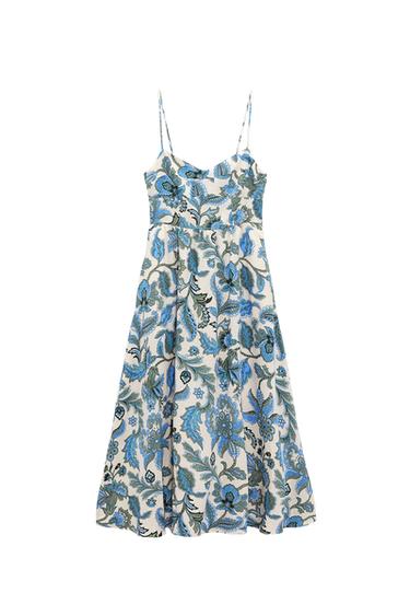 PRINTED MIDI DRESS
