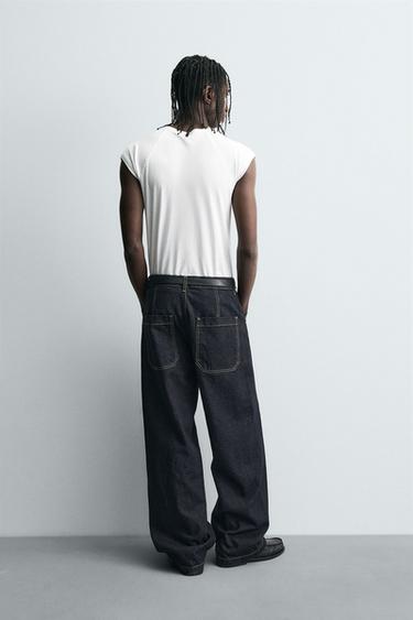 JEAN BAGGY COUPE COUTURE TORSADÉE - Bleu de Zara - Image 2