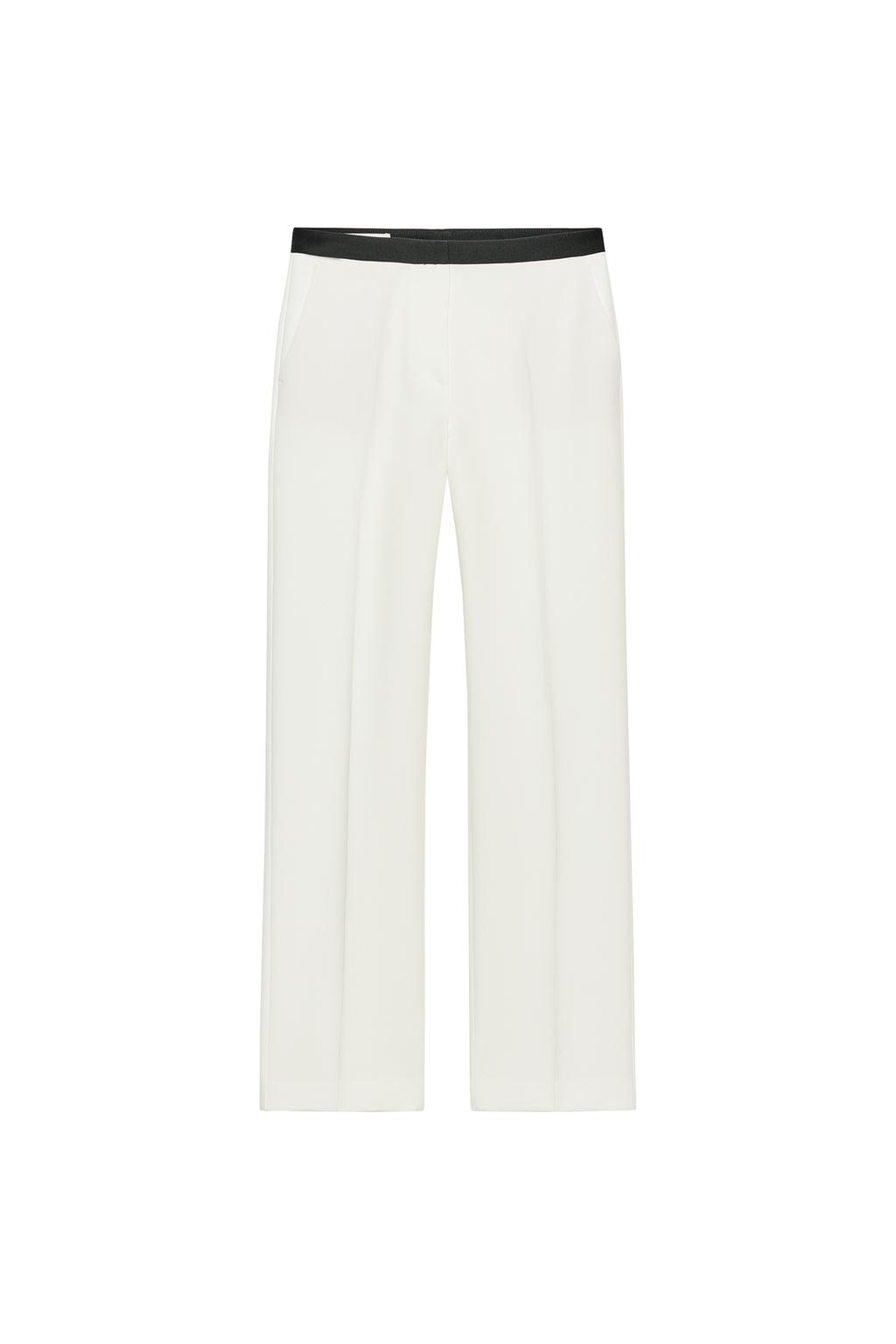 CONTRAST WAIST STRAIGHT PANTS - image 3