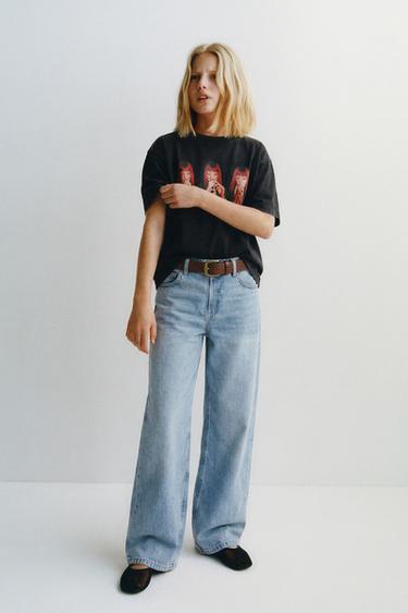 Zara JENNIE RUBY® WASHED EFFECT T-SHIRT - Anthracite grey