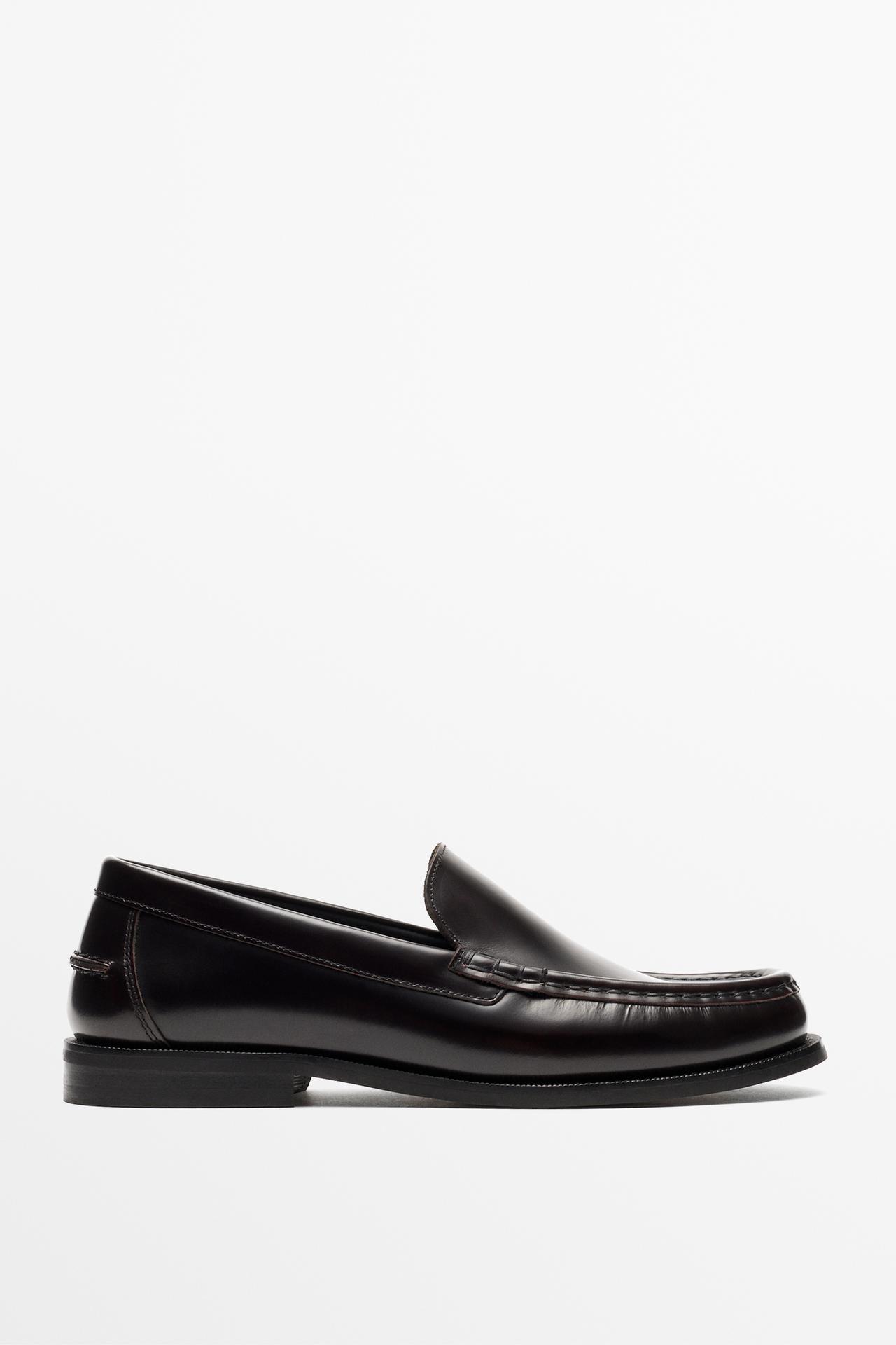 Smooth leather loafer — Burgundy Red