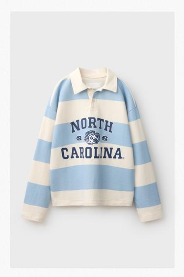 NORTH CALIFORNIA PARK FIELDS® STRIPED HEAVYWEIGHT POLO SHIRT - Sky blue by Zara