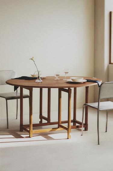 FOLDABLE OVAL TABLE - Light beige by Zara