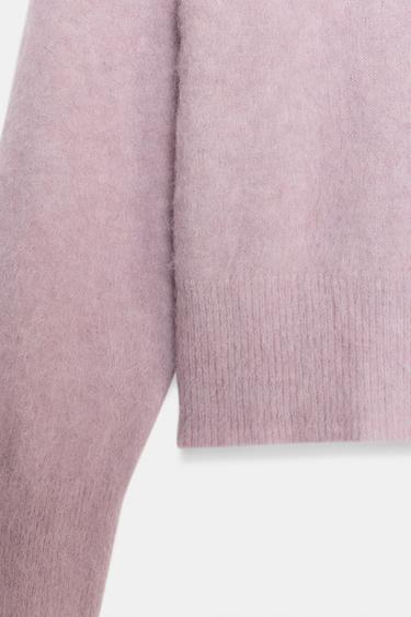 BRUSHED EFFECT KNIT SWEATER - Mauve by Zara - Image 6