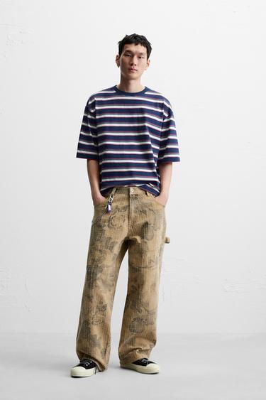 STRIPED T-SHIRT - blue/black by Zara - Image 0