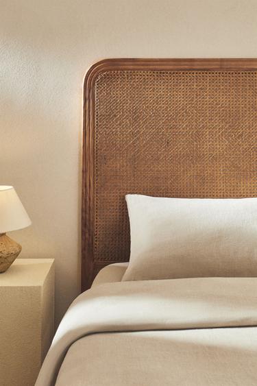 ASH AND RATTAN HEADBOARD - Light beige by Zara