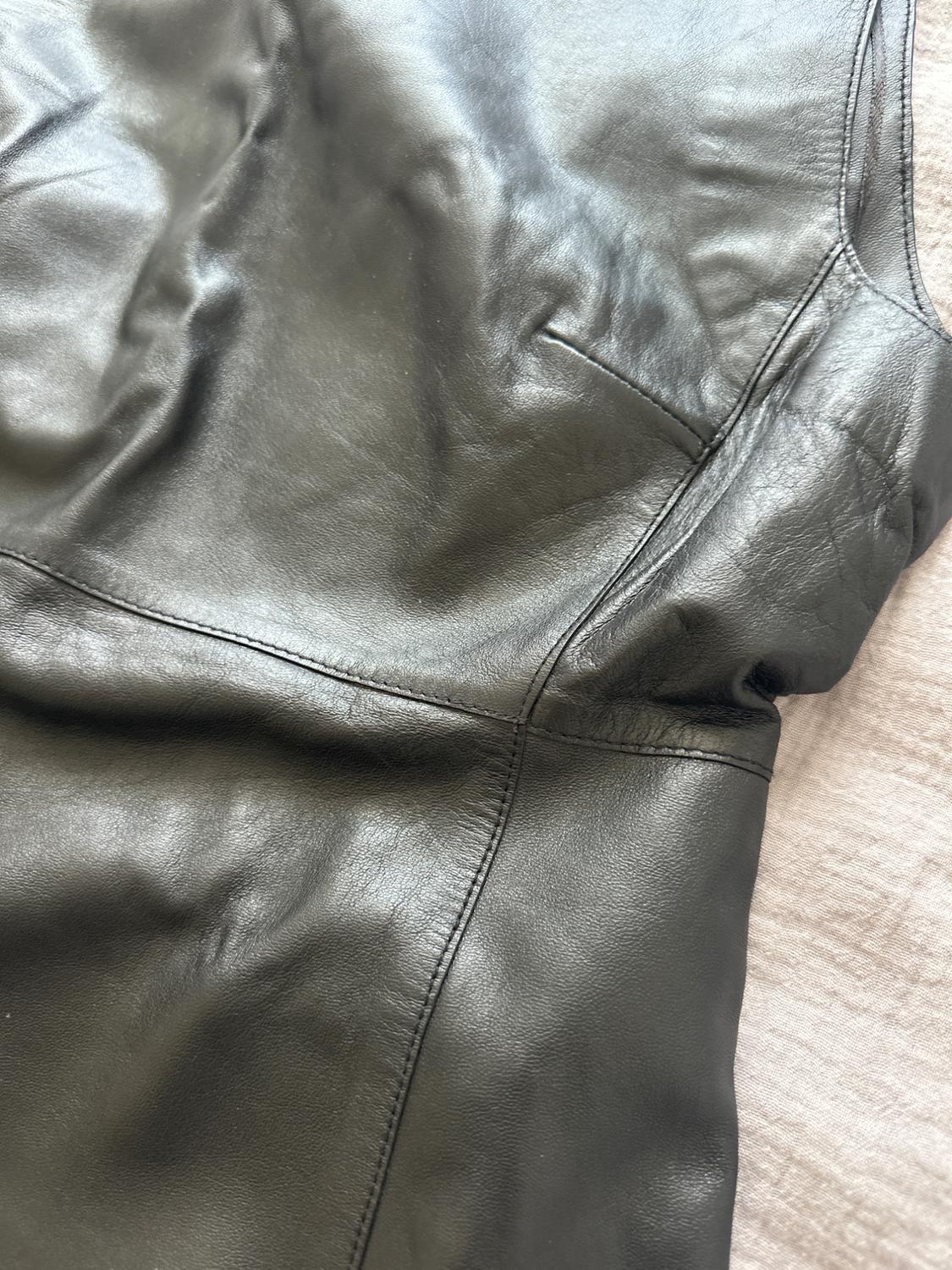 LEATHER SHORT DRESS 100% ZW COLLECTION - Image 4