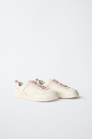 TENNIS EN CUIR BAREFOOT - Blanc de Zara - Image 1
