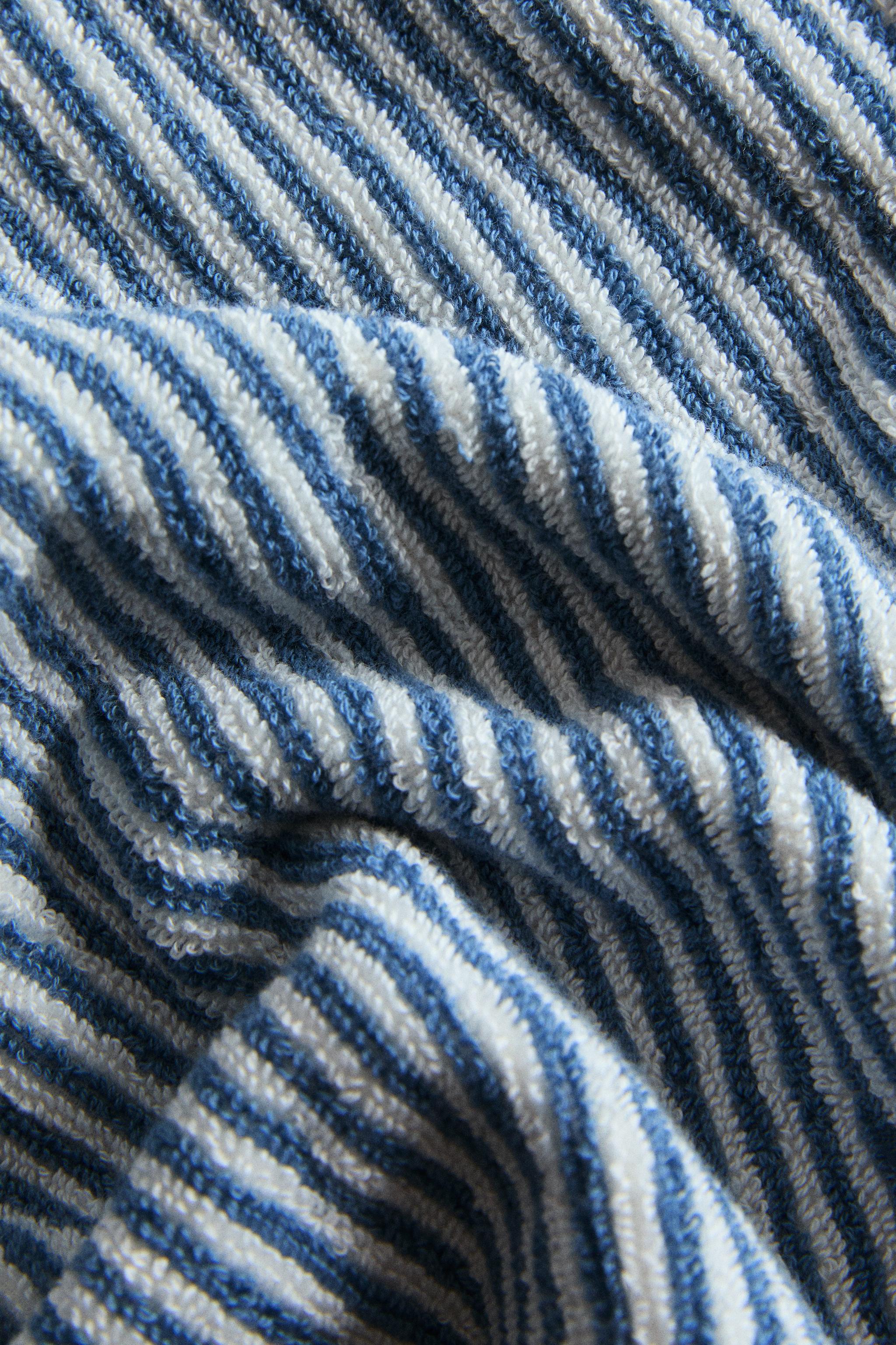 SERVIETTE DE BAIN COTON RAYÉE