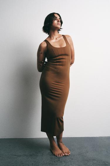 VESTIDO MOLDEADOR MEZCLA POLIAMIDA - Toffe de Zara - Imagen 0